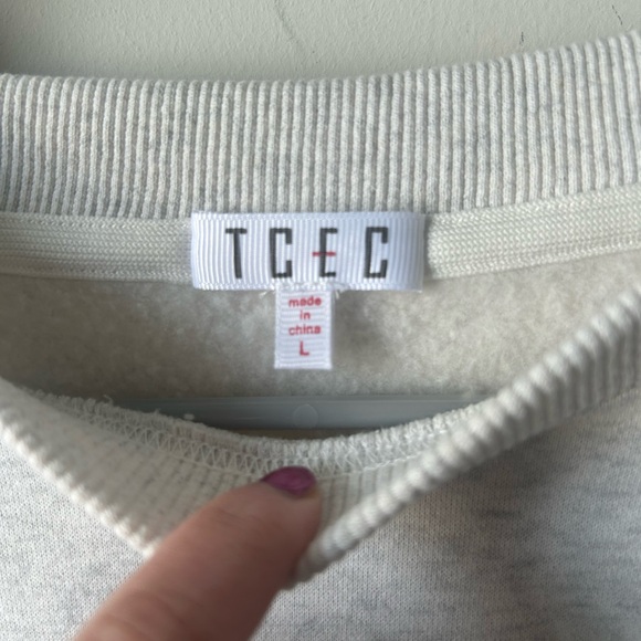TCEC Light Gray Ribbed Crewneck - Picture 5 of 9